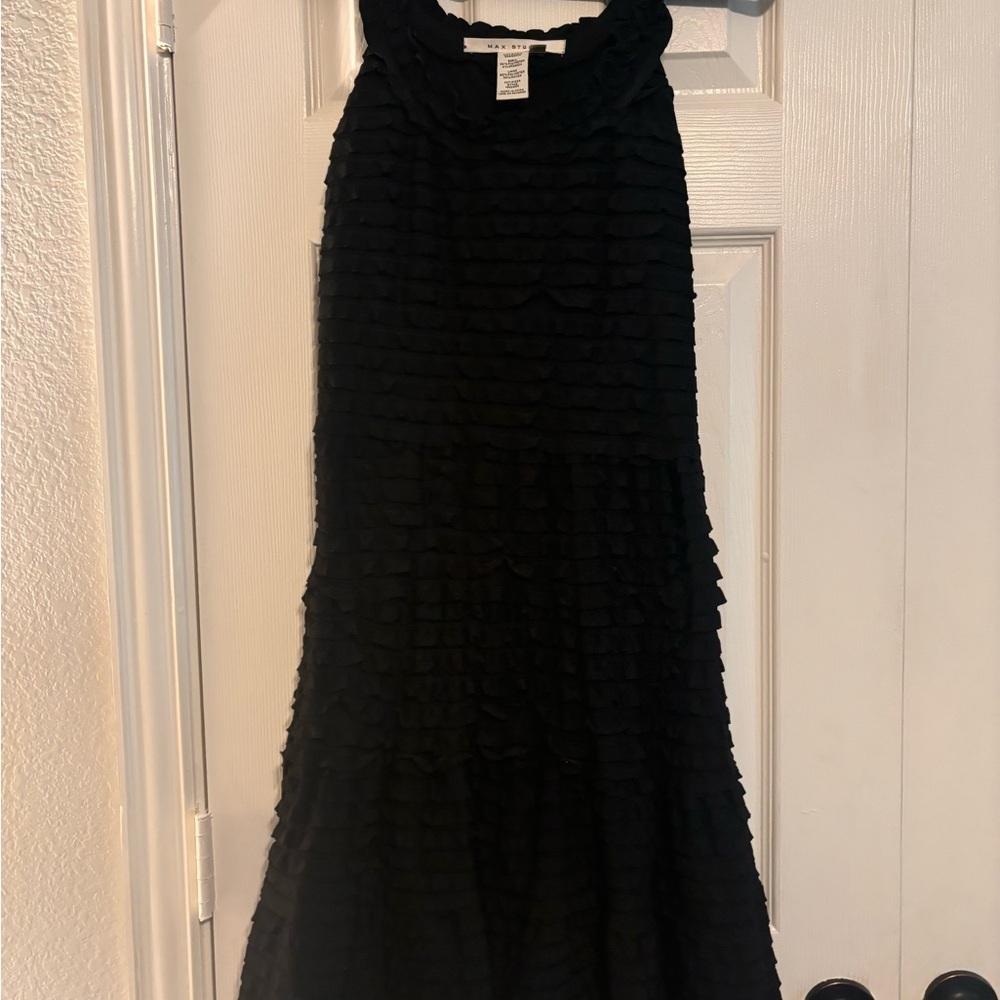 Max Studio Black Halter Midi Sundress